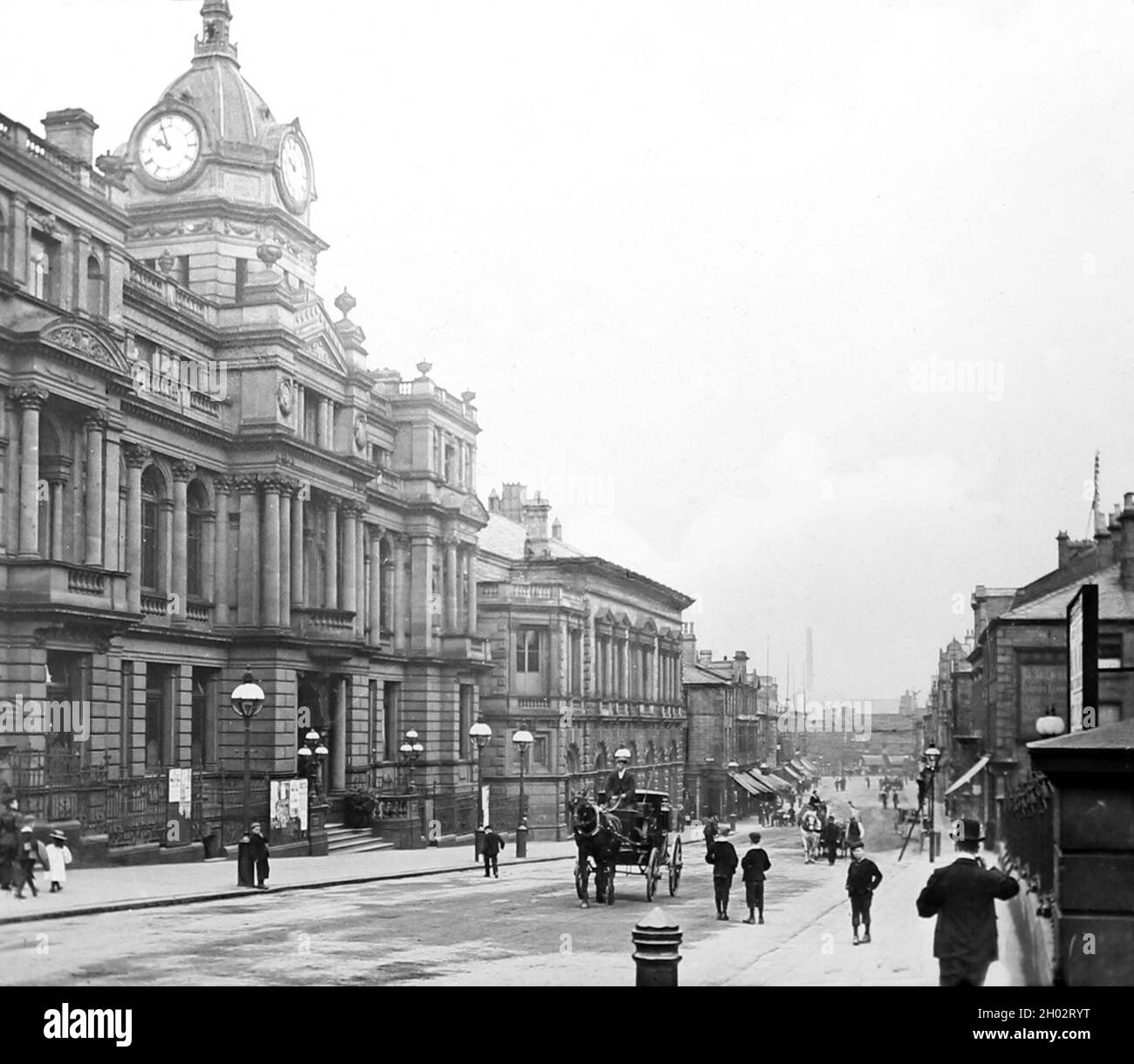 Hôtel de ville de Burnley, époque victorienne Banque D'Images