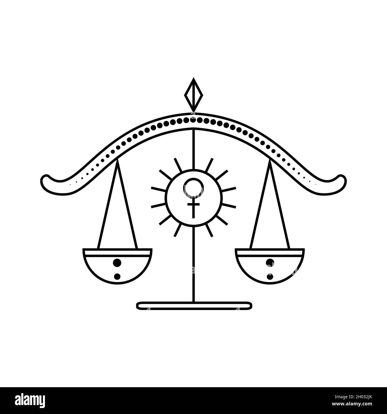Signe du Zodiaque Balance Illustration de Vecteur