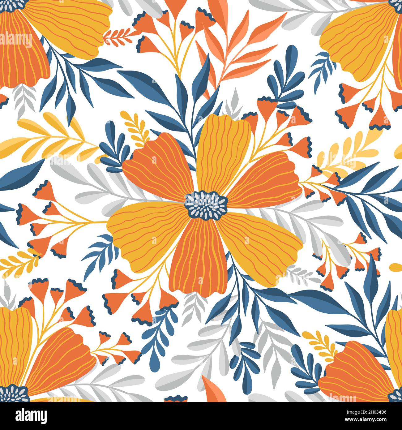 Motif fleuri sans couture.élégant motif floral.imprimé botanique. Imprimé mode. Illustration de Vecteur