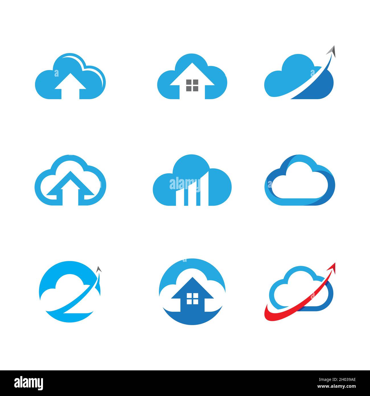 Modèle de Cloud icône vecteur illustration design Banque D'Images