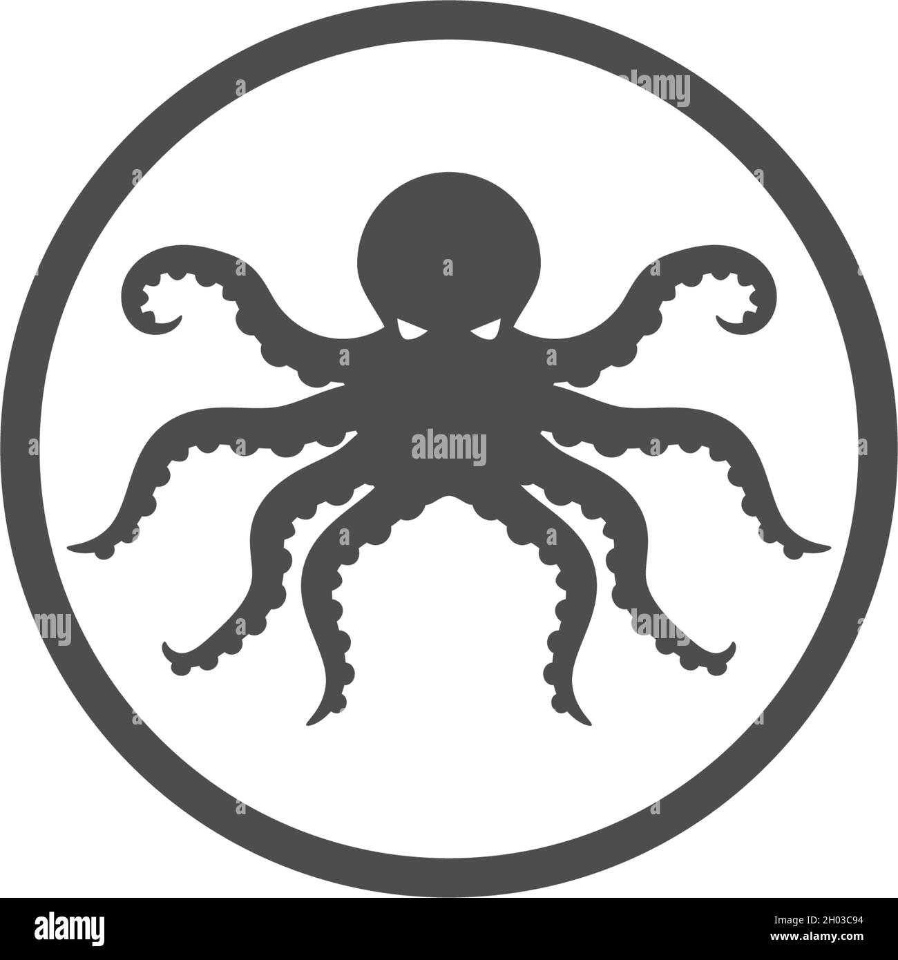 Modèle de vecteur d'ilustration du logo Octopus Illustration de Vecteur