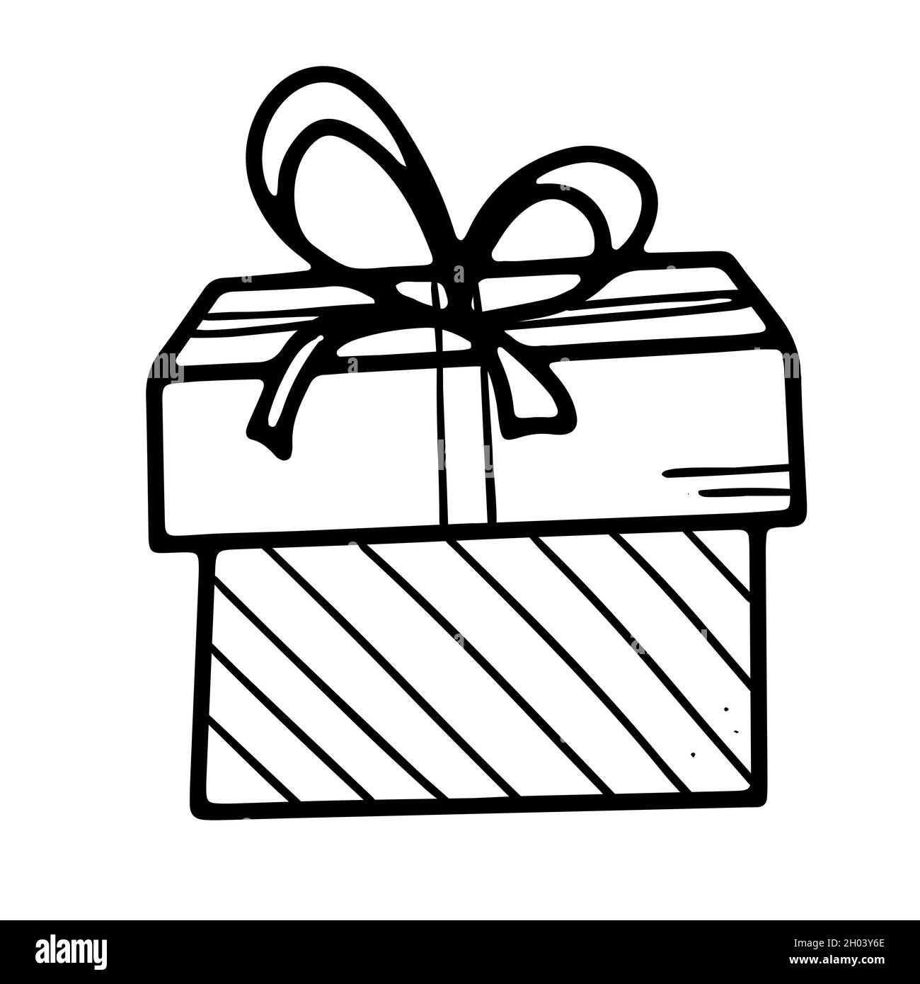 Boîte cadeau festive ornée d'un noeud Illustration de Vecteur