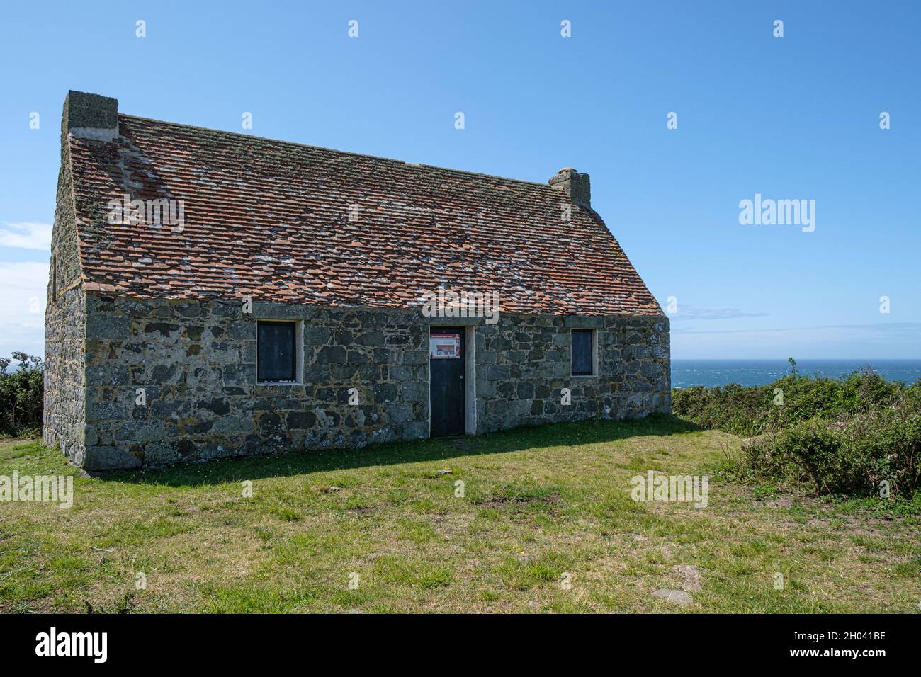 Maison de surveillance du Mont-Herault, Guernesey, Îles Anglo-Normandes Banque D'Images