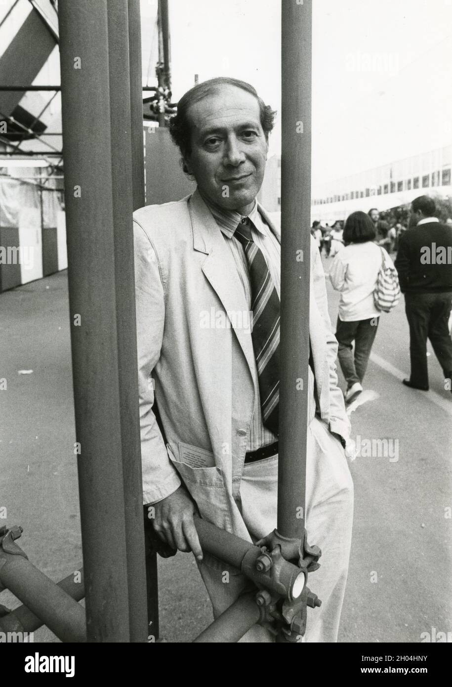 L'écrivain italien Giorgio Pressburger, années 1980 Banque D'Images