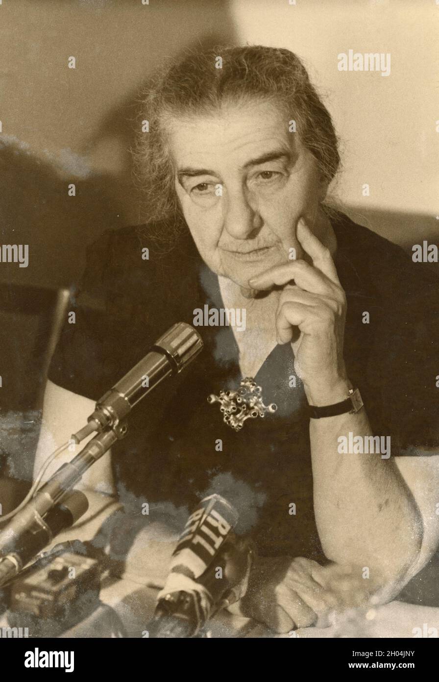 Homme politique israélien et Premier ministre Golda Meir, années 1970 Banque D'Images