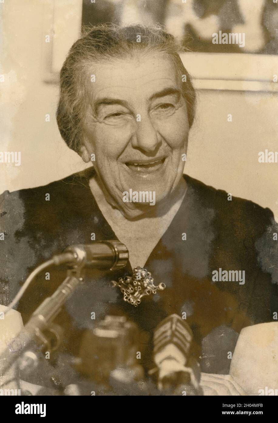Homme politique israélien et Premier ministre Golda Meir, années 1970 Banque D'Images