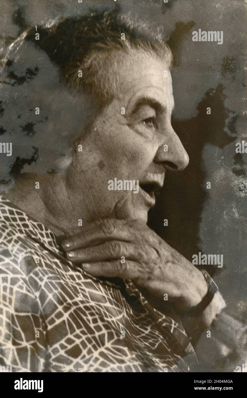 Homme politique israélien et Premier ministre Golda Meir, années 1970 Banque D'Images