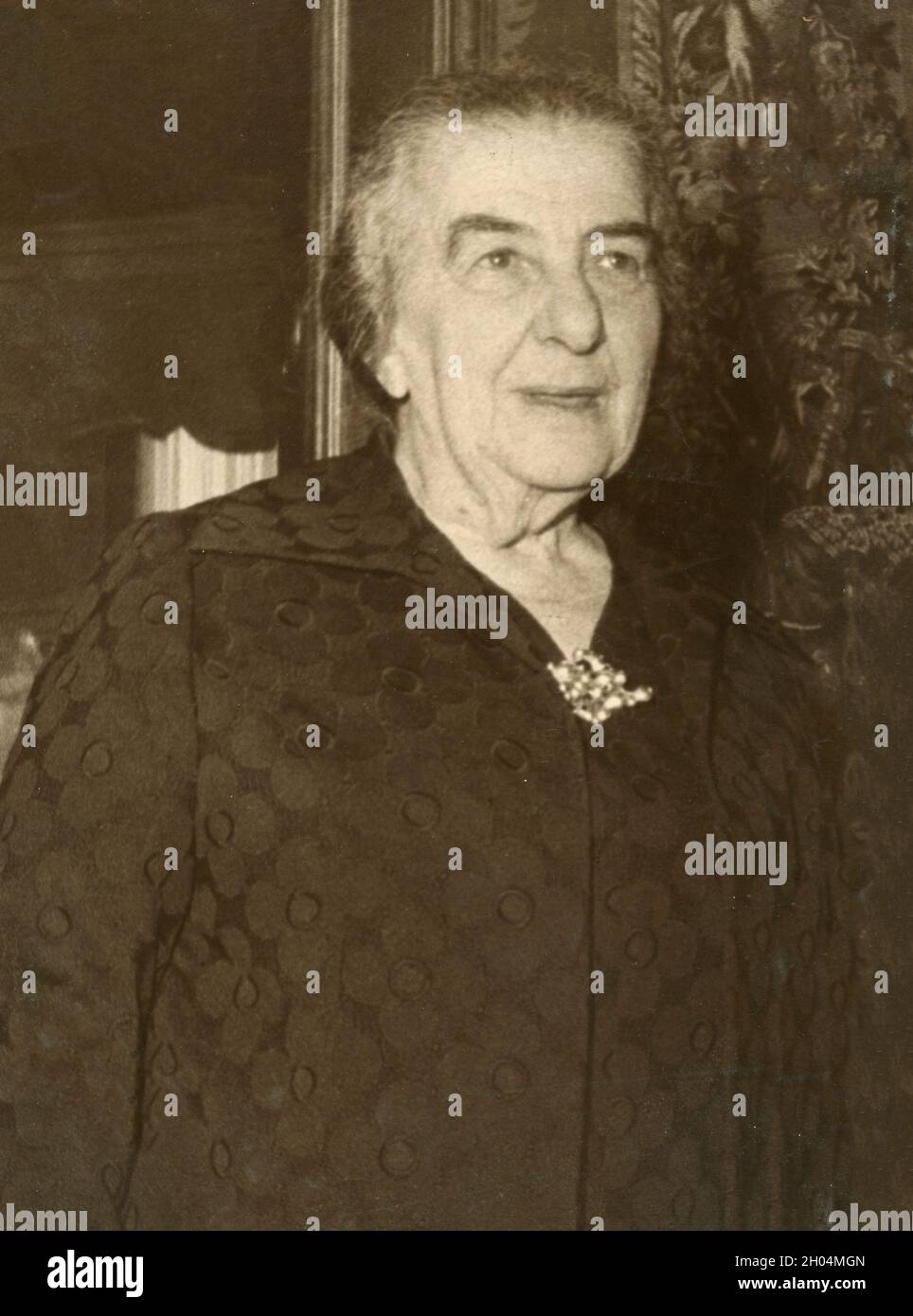 Homme politique israélien et Premier ministre Golda Meir, années 1970 Banque D'Images
