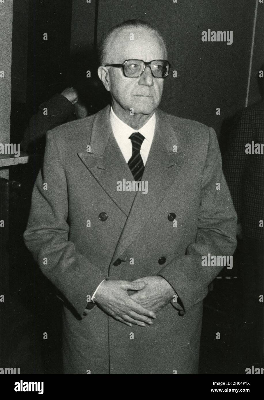 Président italien du juge Franz Sesti de la Cour suprême, années 1980 Banque D'Images