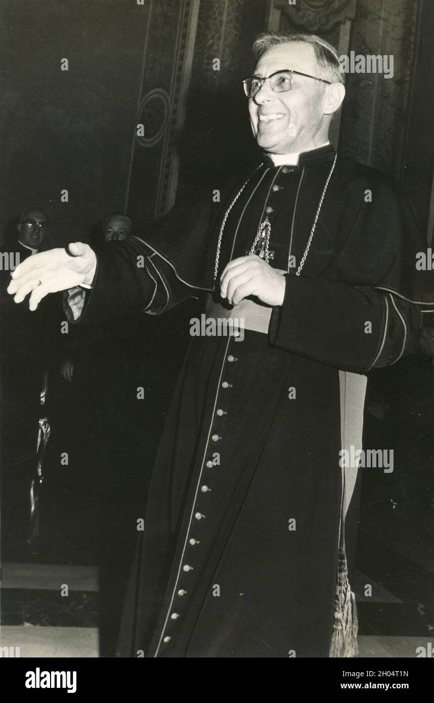 Église catholique italienne Cardinal Ugo Poletti, années 1970 Banque D'Images