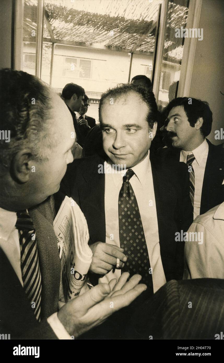 Politicien italien et ancien maire de Turin Valerio Zanone, années 1970  Photo Stock - Alamy