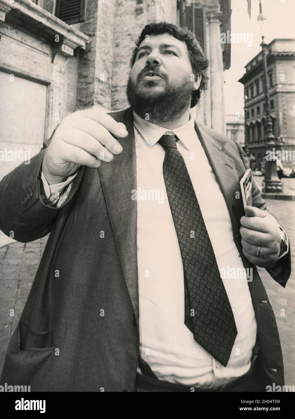 Journaliste et homme politique italien Giuliano Ferrara, années 1980 Banque D'Images