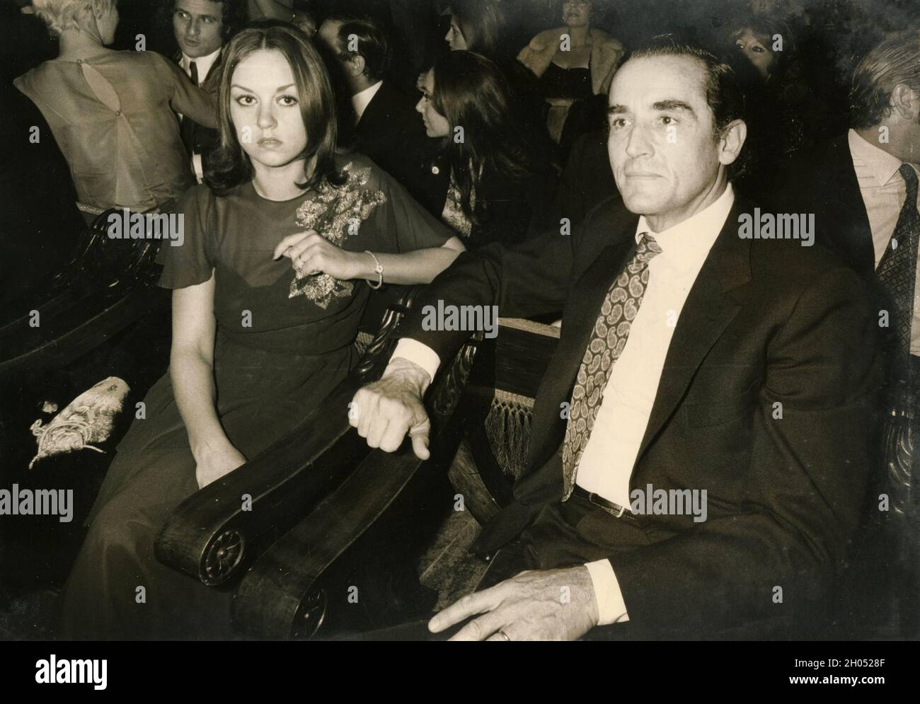 Le film italien et acteur de scène Vittorio Gassman et l'épouse actrice Diletta d'Andrea, années 1970 Banque D'Images