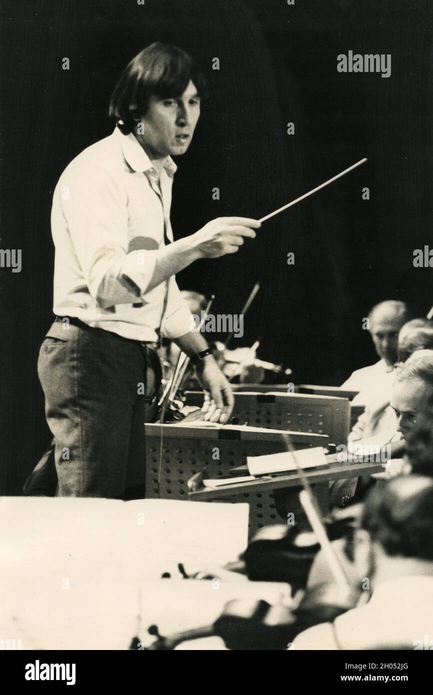 Chef d'orchestre italien Claudio Abbado, années 1960 Banque D'Images