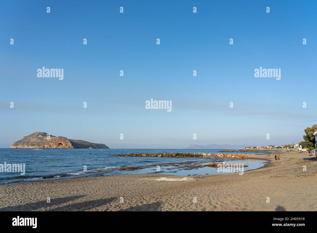 Troulakis Beach en Crète, Grèce Banque D'Images