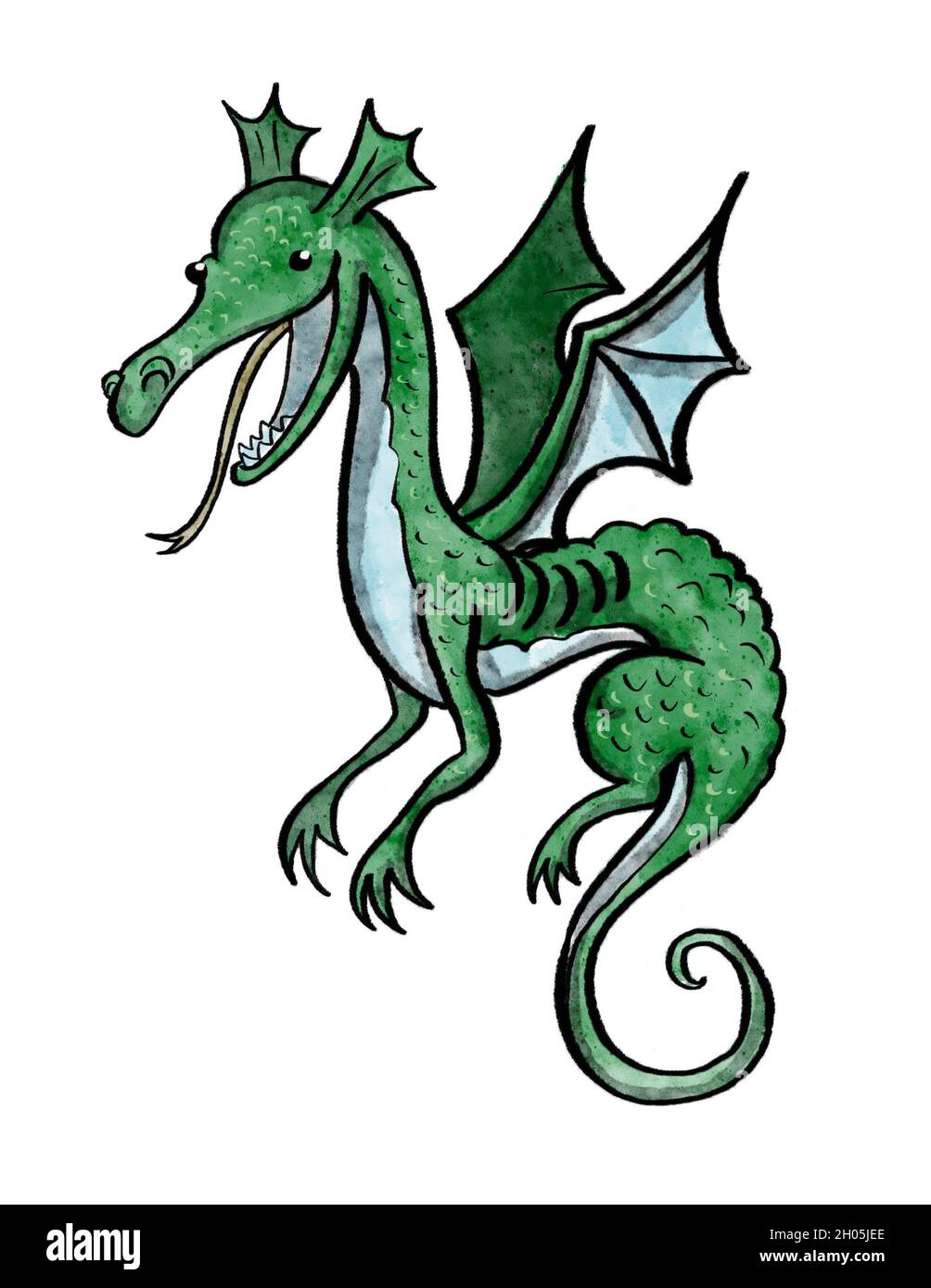 illustration d'un dragon dessiné à la main Banque D'Images