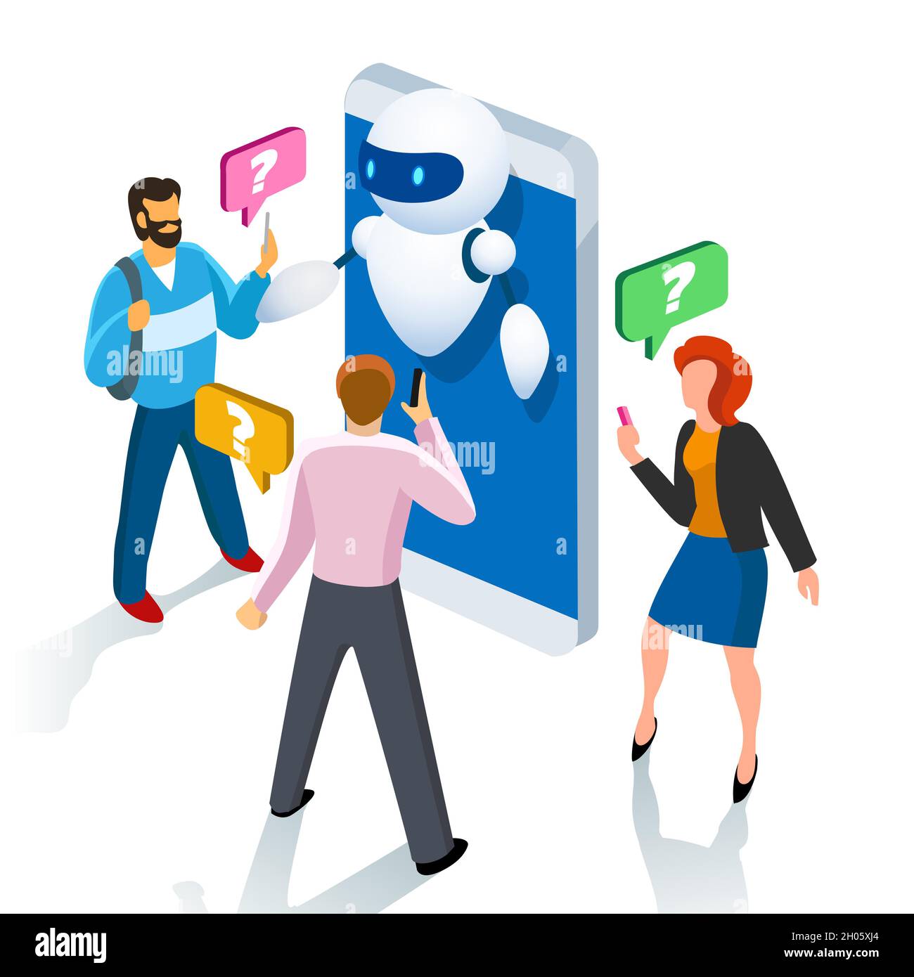 Service ai chatbot Illustration de Vecteur