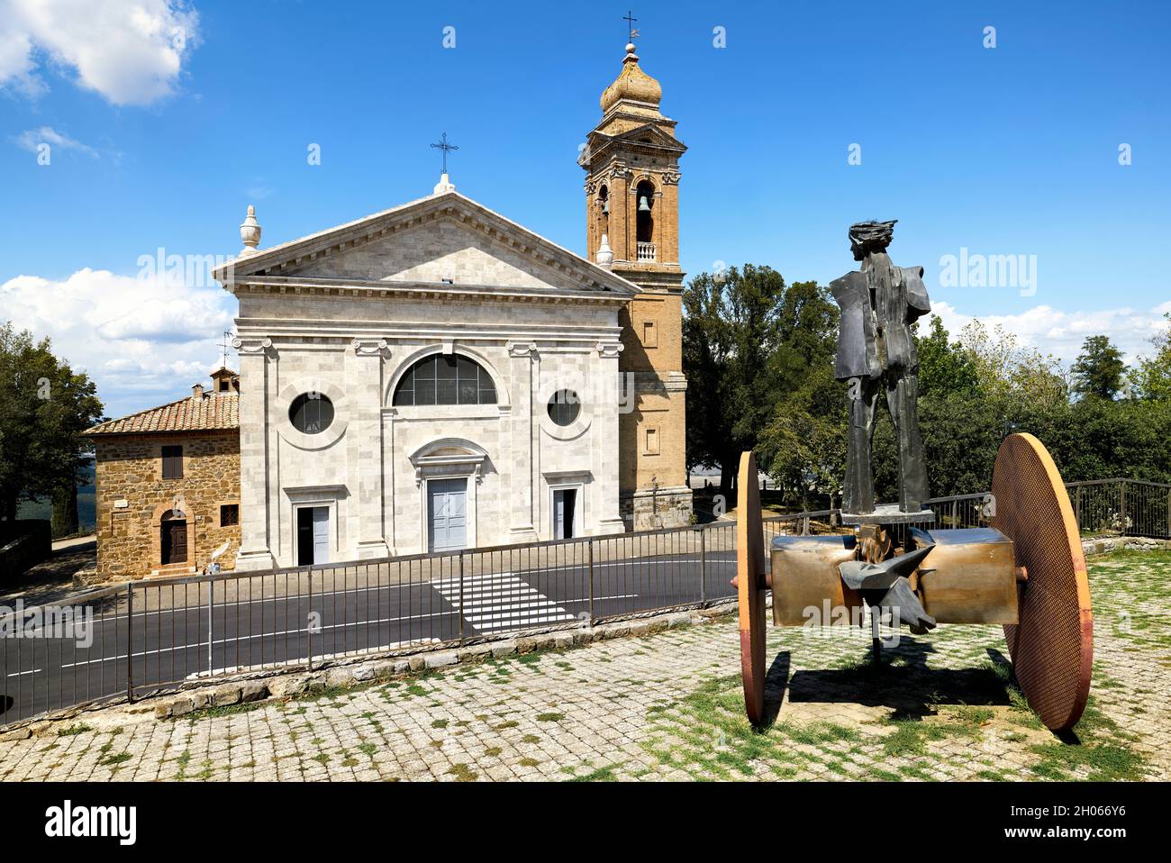 Montalcino Val d'Orcia Toscane Italie.Chiesa della Madonna del Soccorso Banque D'Images