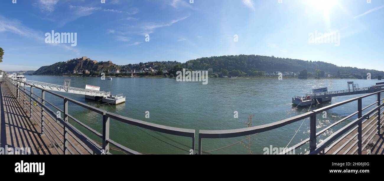 Koblenz - Konrad-Adenauer-Ufer Banque D'Images