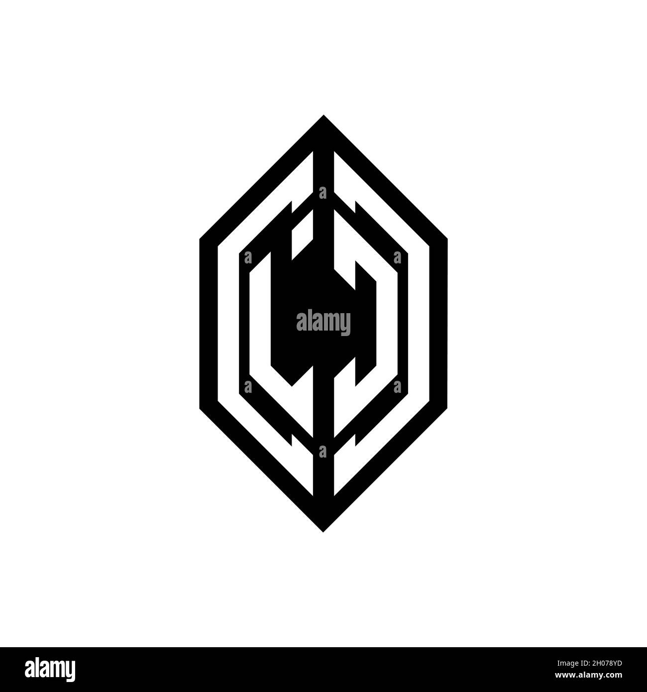 Logo LC avec modèle de conception de monogramme à vecteur de forme géométrique isolé sur fond blanc Illustration de Vecteur