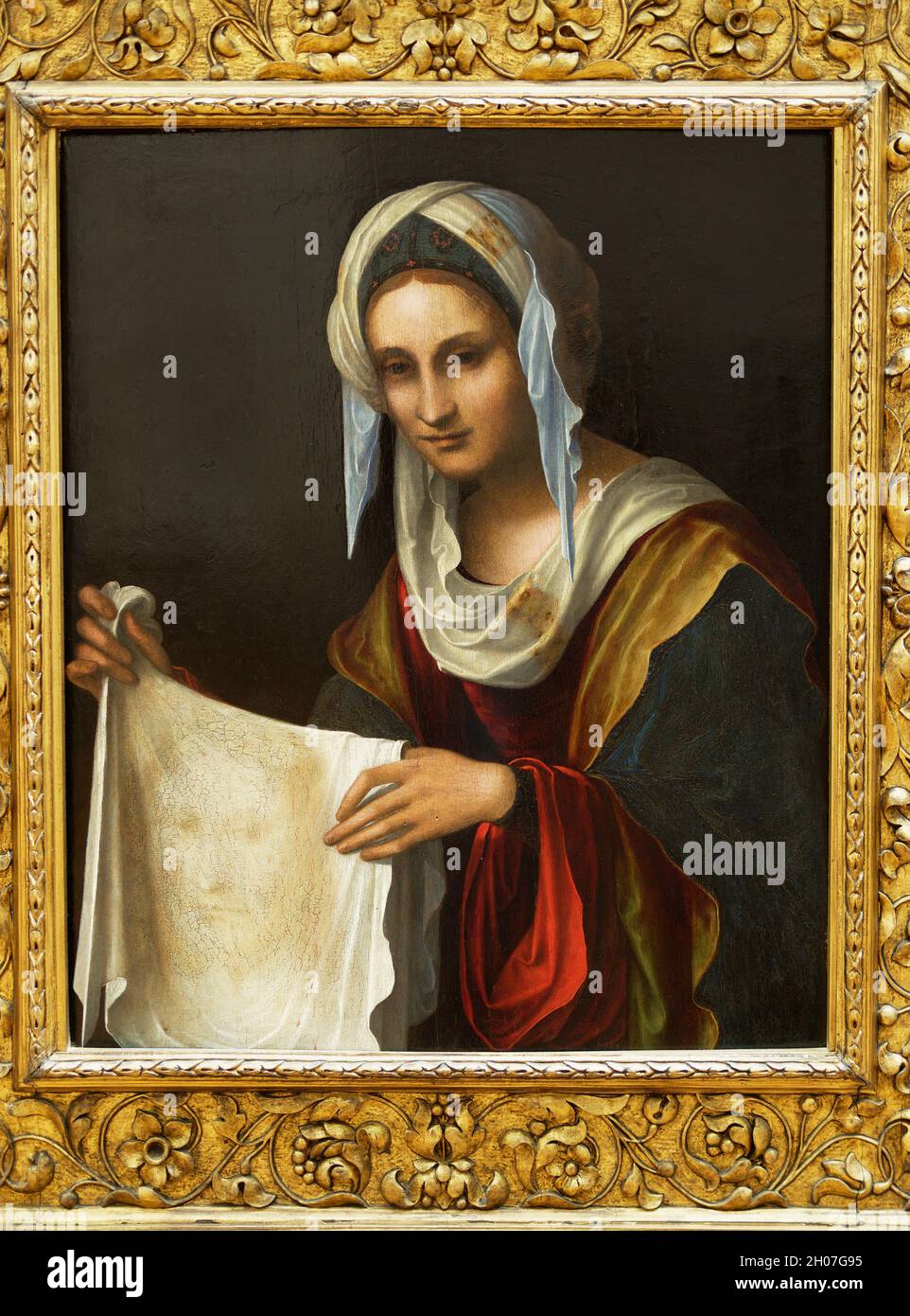 sainte-veronique-locataire-un-voile-avec-le-visage-de-jesus-banque-de