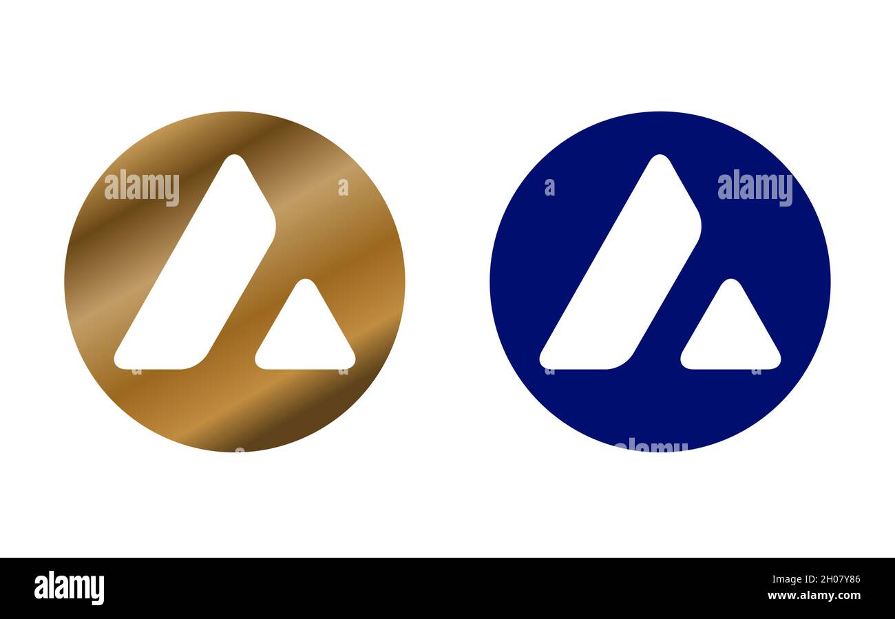 Symbole avalanche AVAX crypto-monnaie sur fond blanc logo isolé.Illustration 3d du concept abstrait. Banque D'Images