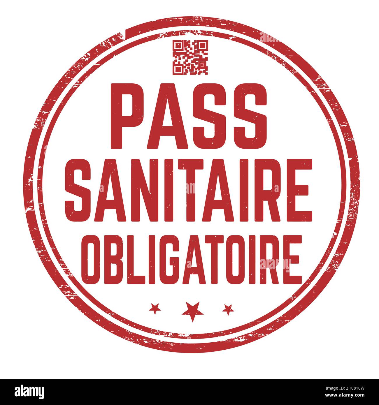 Carte sanitaire obligatoire ( en français ) timbre en caoutchouc sur fond blanc, illustration vectorielle Illustration de Vecteur