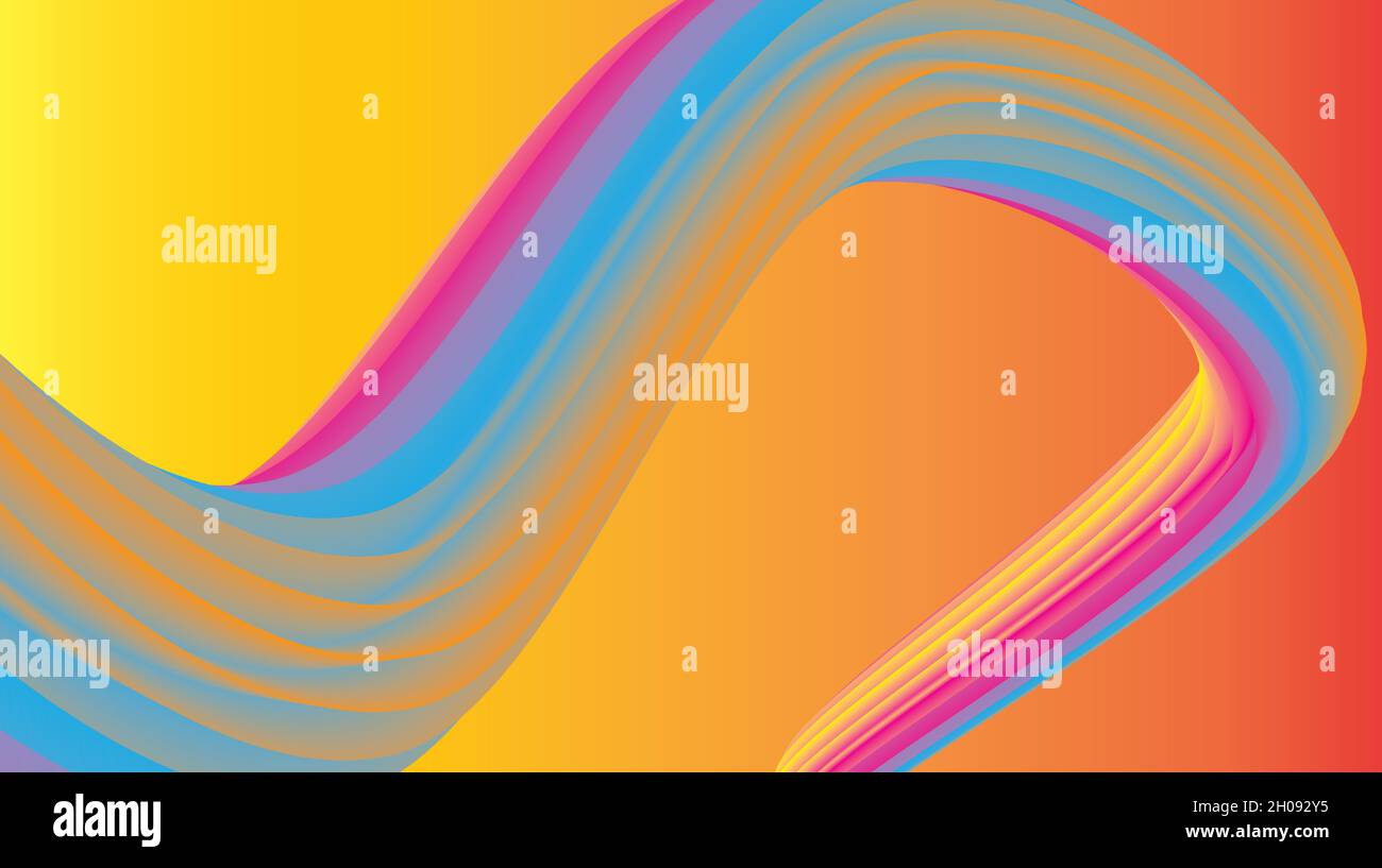 3D coloré Fluid Landing page Design,arrière-plan,site web design, illustration vectorielle EPS 8 Illustration de Vecteur