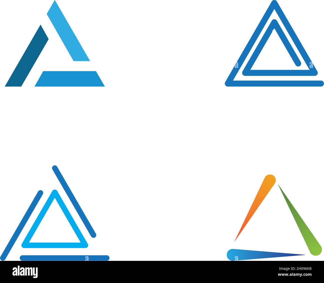 Modèle vectoriel de logo triangle Illustration de Vecteur