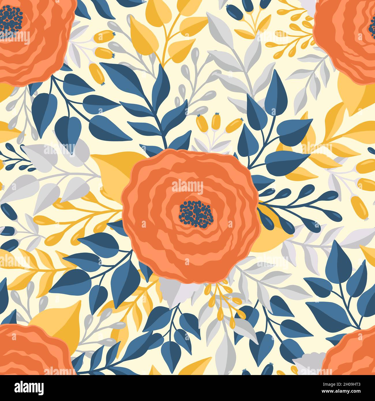 Motif fleuri sans couture.élégant motif floral.imprimé botanique. Imprimé mode. Illustration de Vecteur