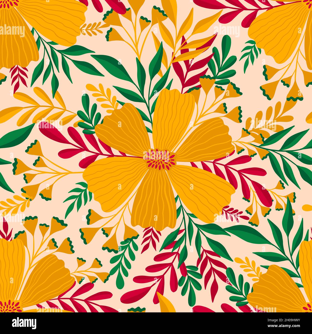 Motif fleuri sans couture.élégant motif floral.imprimé botanique. Imprimé mode. Illustration de Vecteur
