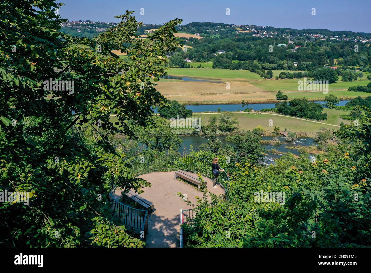 '23.07.2021, Allemagne, Rhénanie-du-Nord-Westphalie, Hattingen - Gethmann's Garden, également appelé Gethmann's Garden dans le quartier de Blankenstein.Vue depuis le Banque D'Images