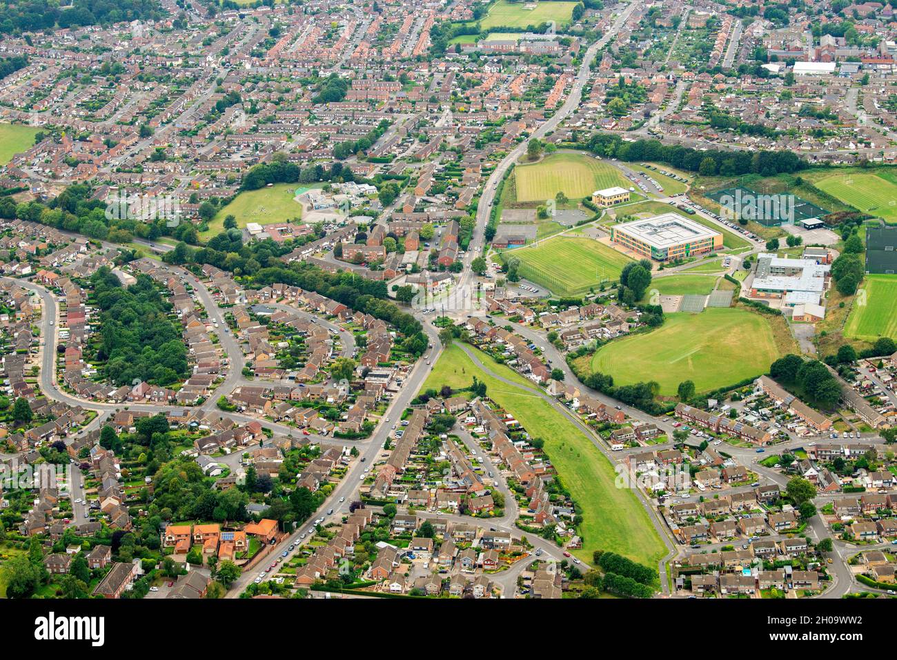 Image aérienne d'Arnold à Nottingham, Notinghamshire Angleterre Royaume-Uni Banque D'Images