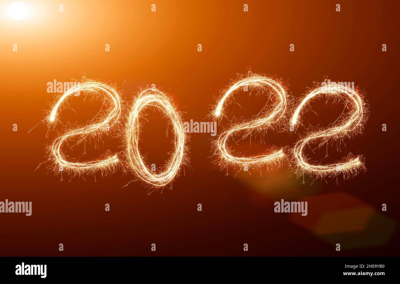 Bonne année 2022, numéros carte du nouvel an, voeux du nouvel an 2022 Banque D'Images