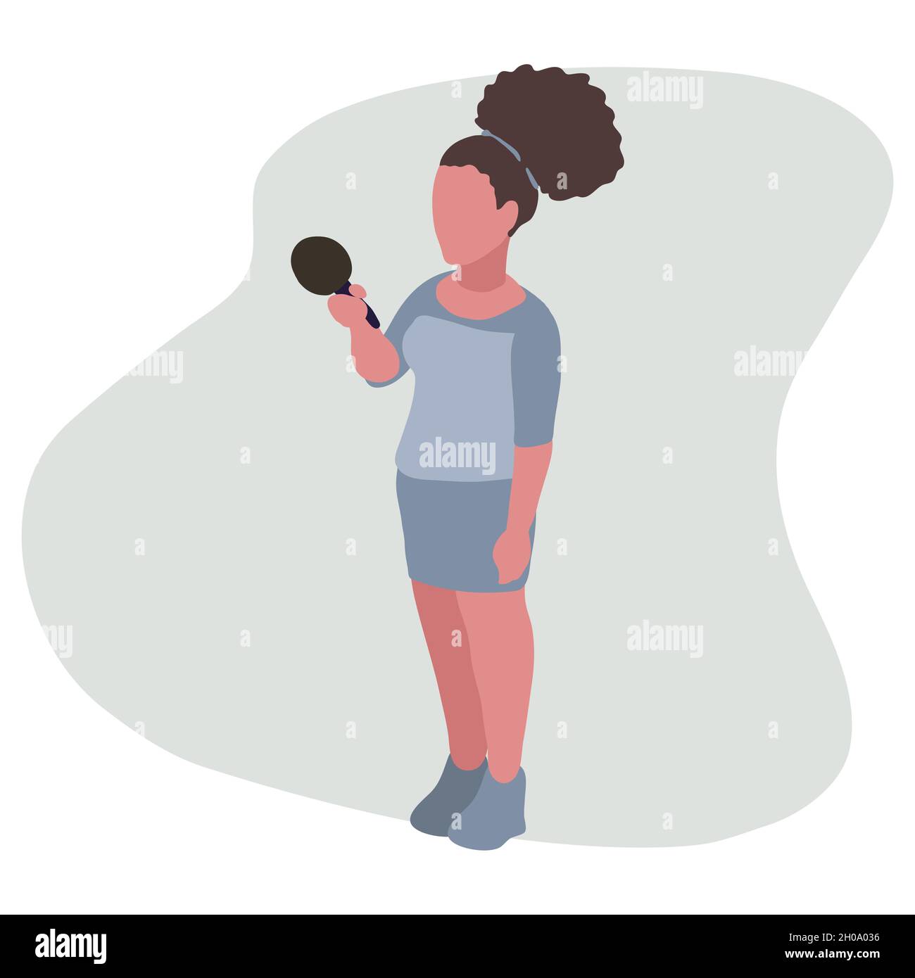 Femme reporter Illustration Illustration de Vecteur