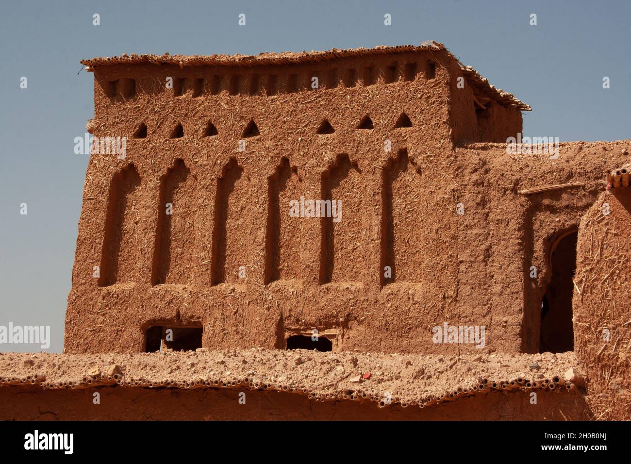 La ville d'Asni est une petite ville située au pied des montagnes du Haut Atlas, près de Marrakech, au Maroc. Banque D'Images