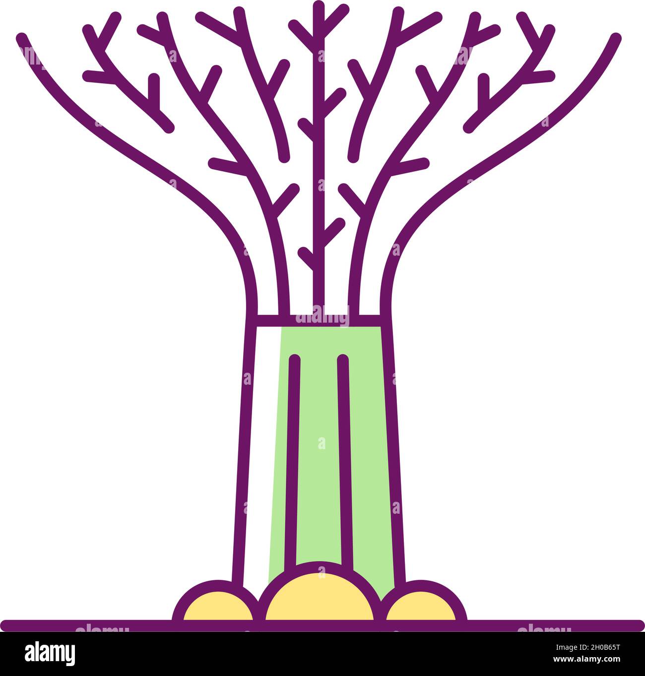 Icône de couleur RVB de Supertree grove Illustration de Vecteur