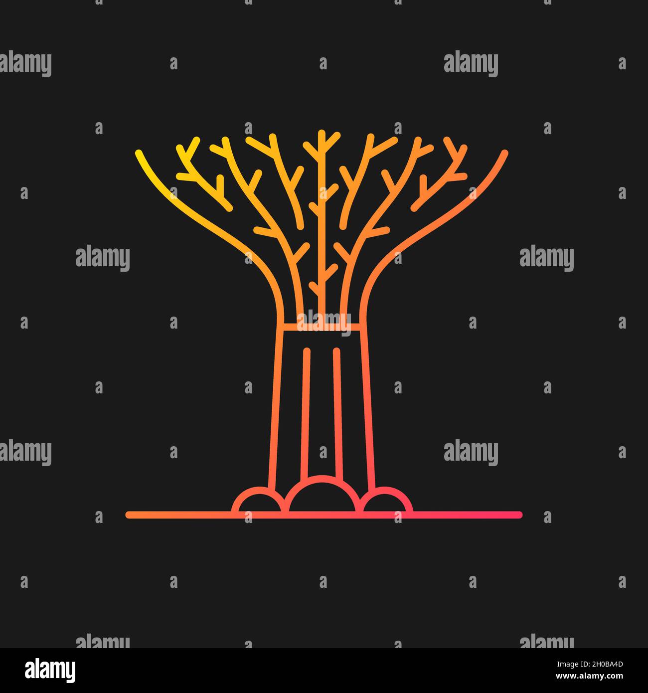 Icône de vecteur de dégradé Supertree grove pour thème sombre Illustration de Vecteur