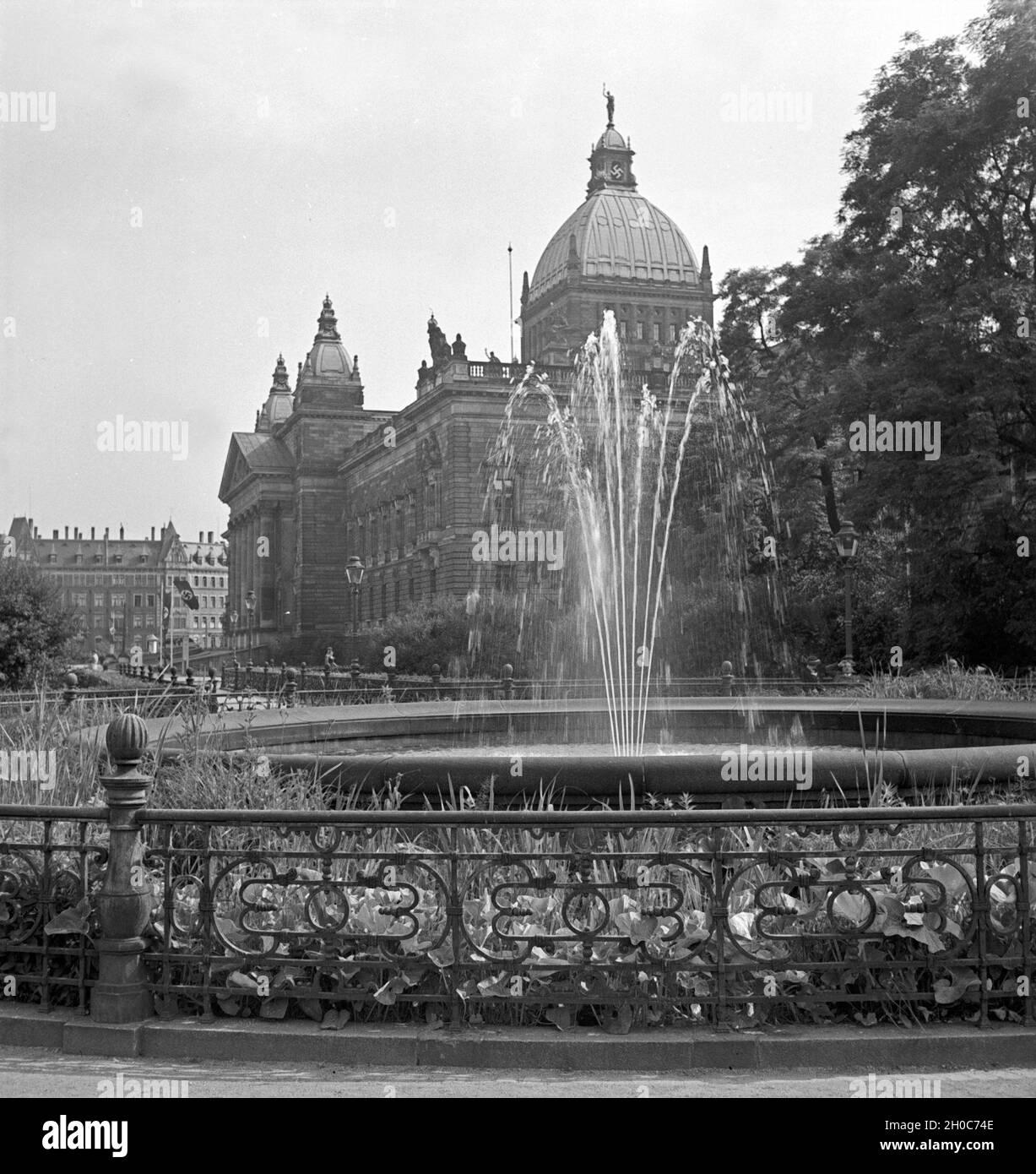 Das Reichsgerichtsgebäude à Leipzig, Deutschland 1930 er Jahre. Cour suprême au palais de Leipzig, Allemagne 1930. Banque D'Images