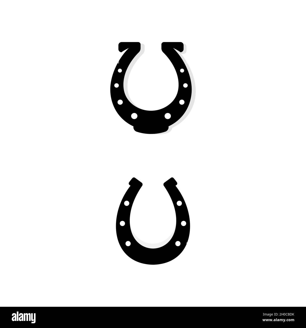 Modèle d'illustration de conception d'icône Vector pour chaussures de cheval Banque D'Images