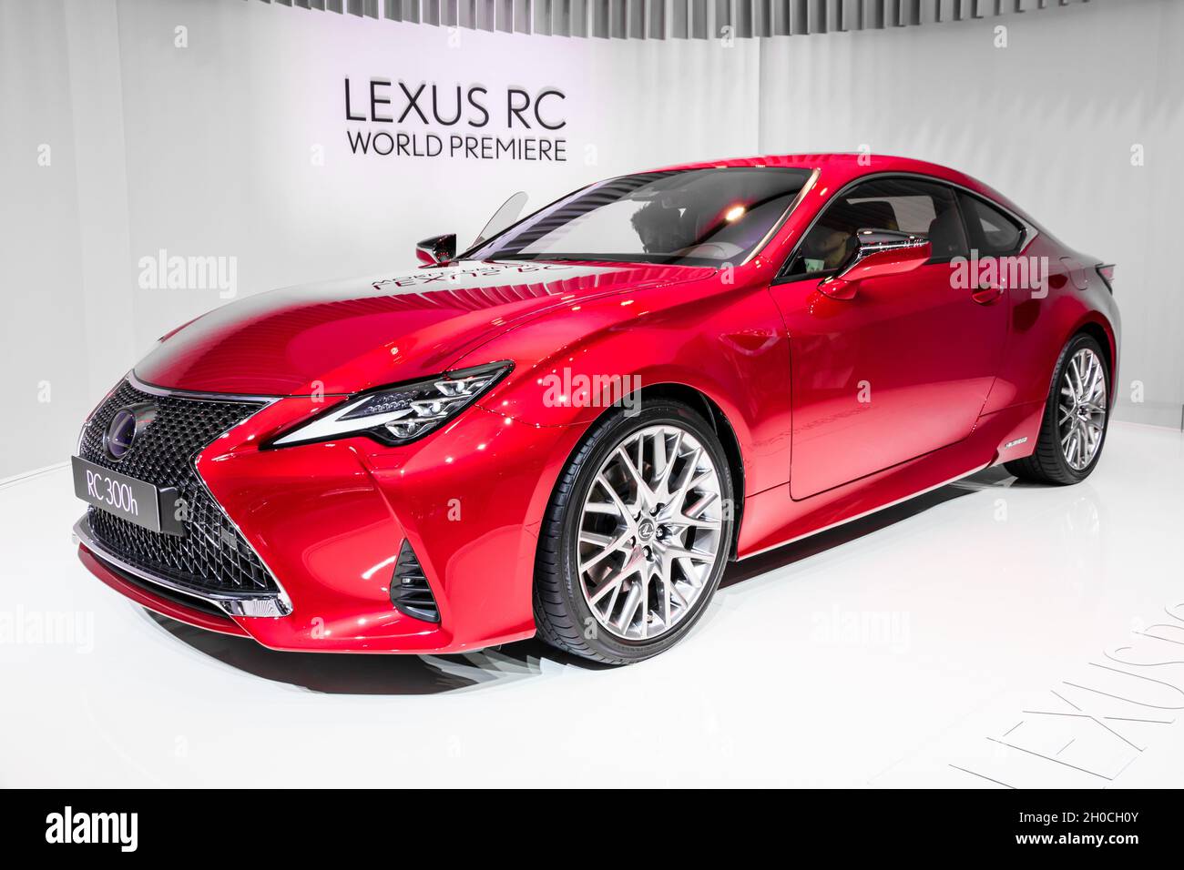 La voiture Lexus RC 300h présentée au salon de l'automobile de Paris.Paris, France - 2 octobre 2018. Banque D'Images