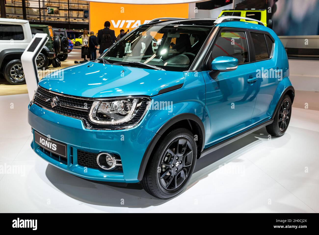 Suzuki Ignis SUV compact présenté au salon de l'automobile de Paris.Paris, France - 2 octobre 2018. Banque D'Images