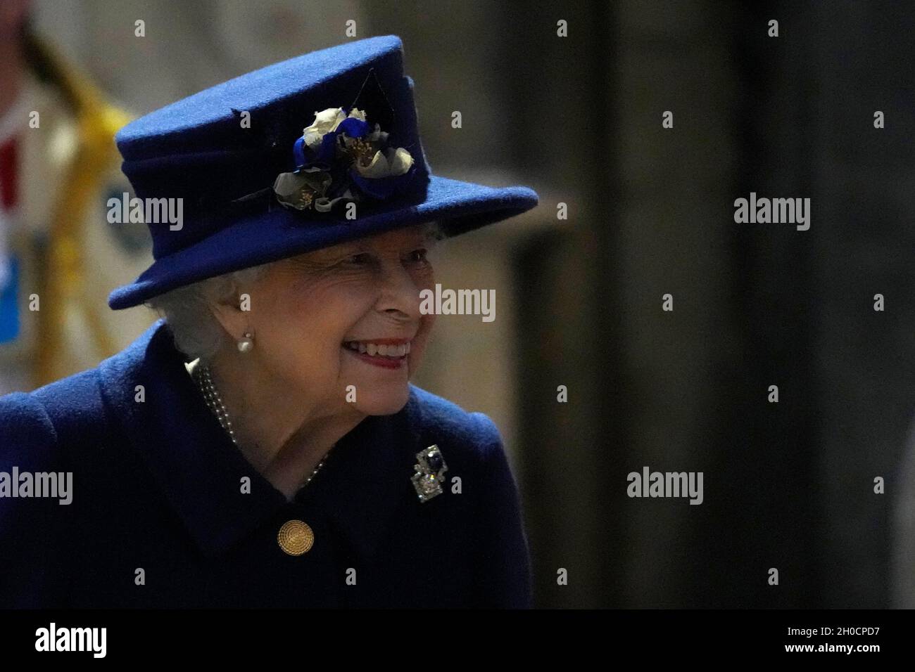 La reine Elizabeth II assiste à un service de Thanksgiving à l'abbaye de Westminster à Londres pour marquer le centenaire de la Légion royale britannique.Date de la photo: Mardi 12 octobre 2021. Banque D'Images