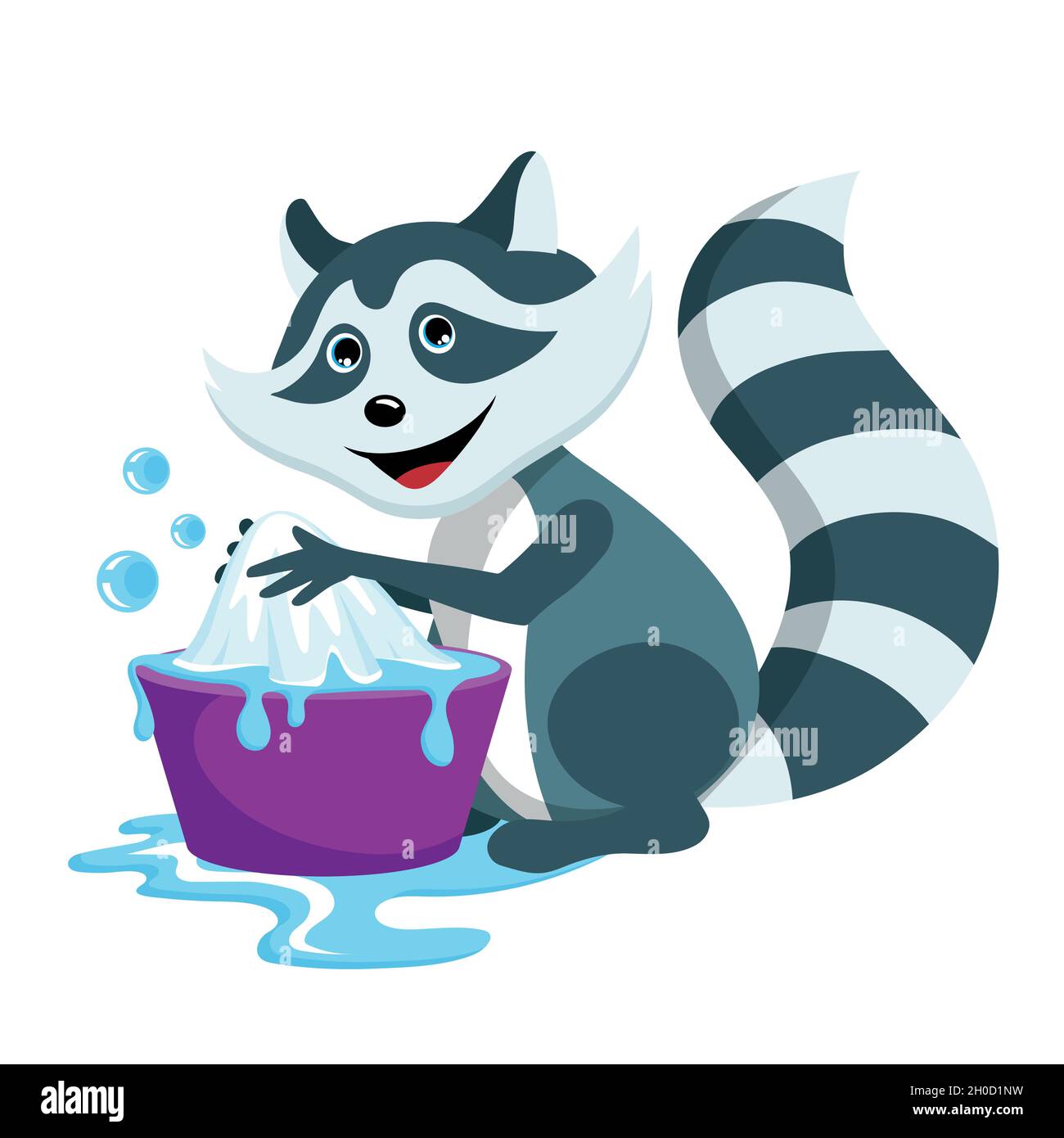 Dessin animé Raccoon.Graphiques vectoriels à concevoir Illustration de Vecteur