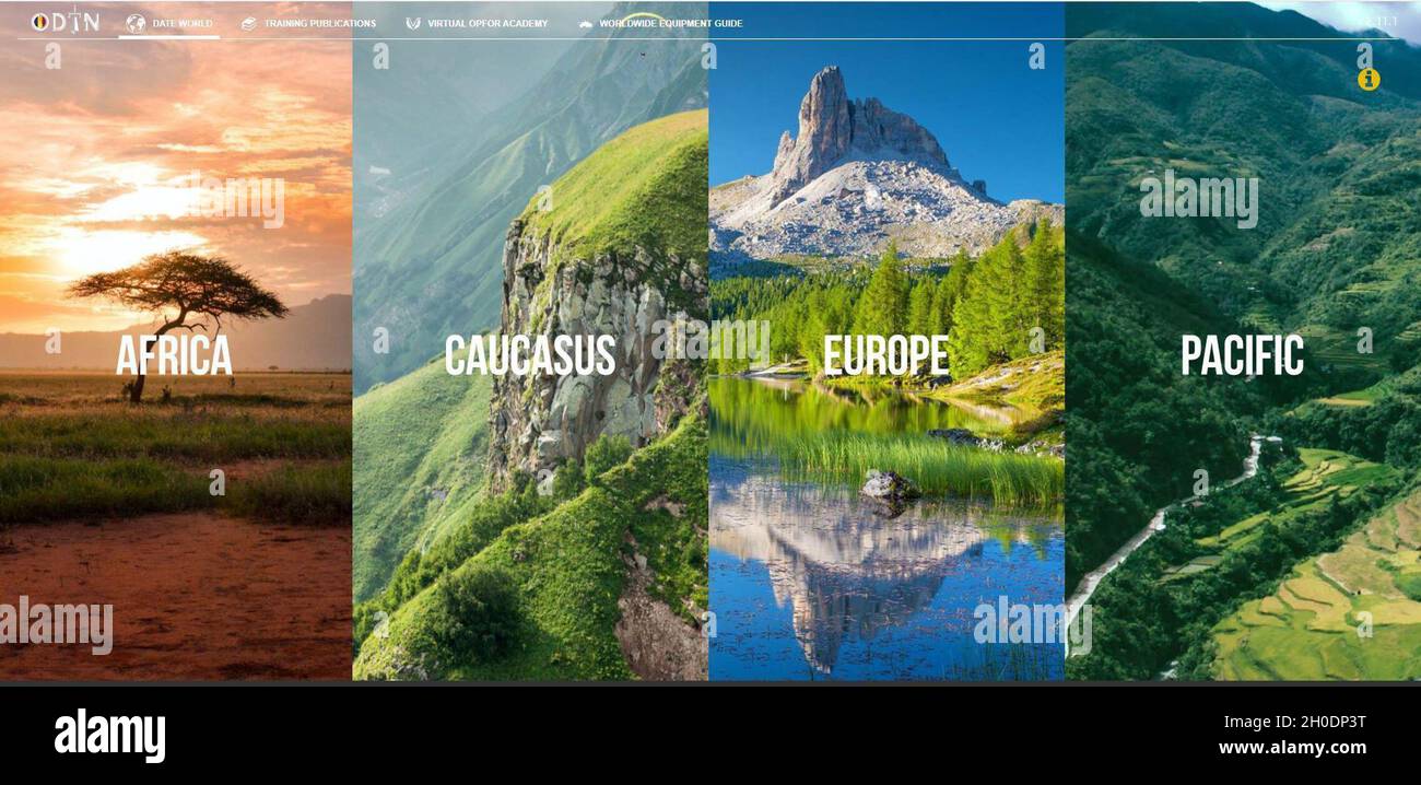 Capture d'écran de la DATE World site, qui peut être trouvé à: https://odin.tradoc.army.mil/DATEWORLD. Banque D'Images