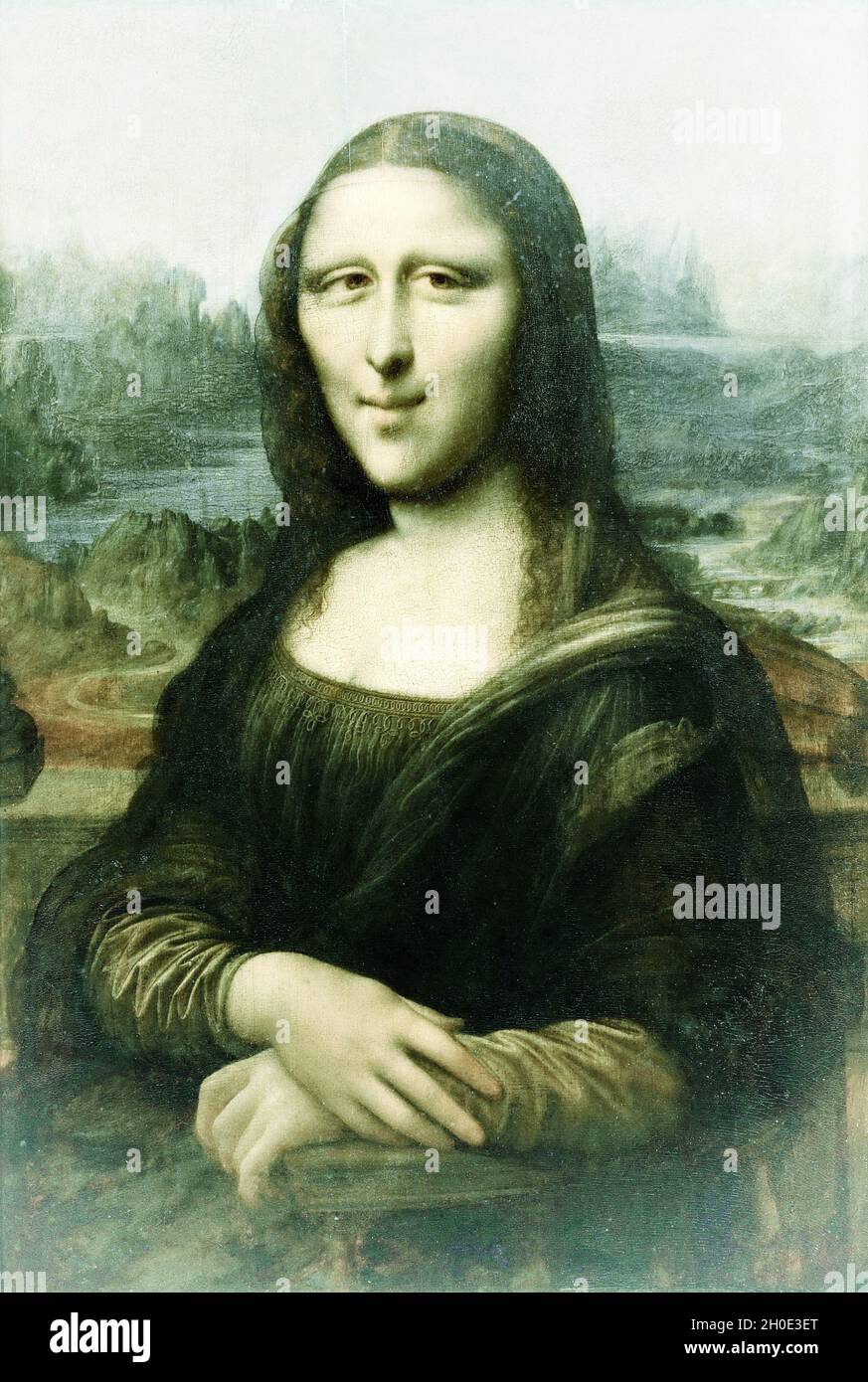 Caricature drôle de Mona Lisa peinture Banque D'Images