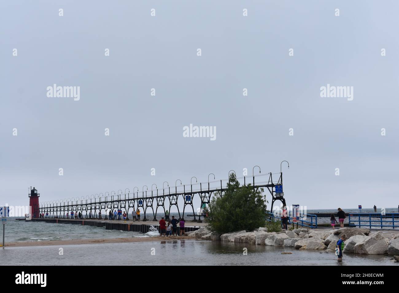 Quai de South Haven Banque D'Images