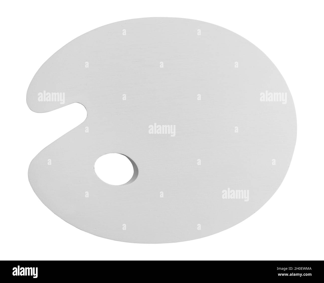 Artiste Palette de peinture découpe sur blanc. Banque D'Images