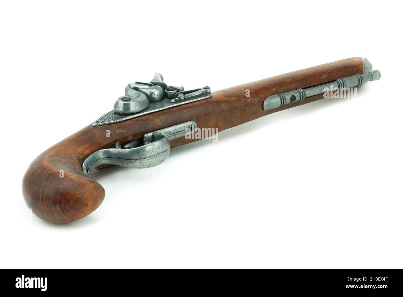 Ancien pistolet isolé Banque D'Images