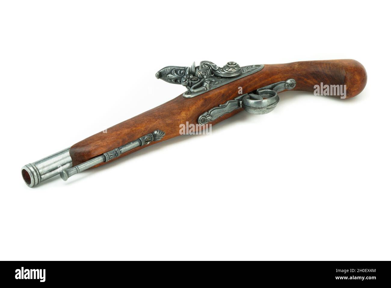 Ancien pistolet isolé Banque D'Images